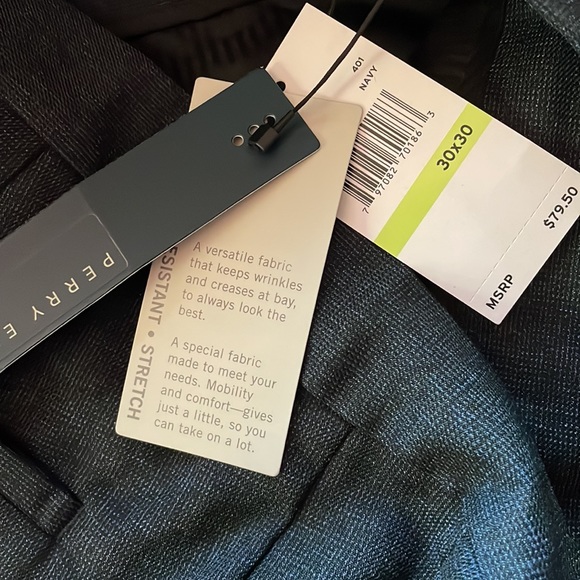 Perry Ellis business dress slacks classic dark grey slim fit - Picture 5 of 6